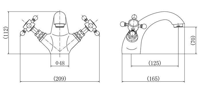 Chatsworth Antique Brass & White Complete Bathroom Suite