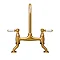 Chatsworth Antique Gold Traditional Bridge Lever Kitchen Sink Mixer  In Bathroom Large Image