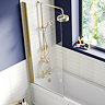 Chatsworth Art Deco Single Ended Bath with Brushed Brass Bath Screen