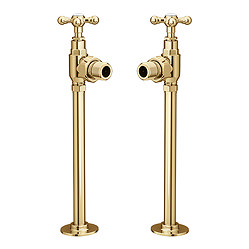 Chatsworth Ashford Gold Angled Traditional Radiator Valves