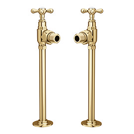 Chatsworth Ashford Gold Angled Traditional Radiator Valves