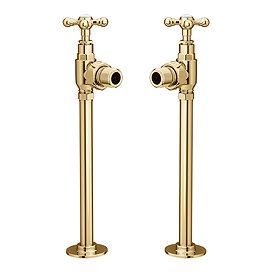 Chatsworth Ashford Gold Angled Traditional Radiator Valves