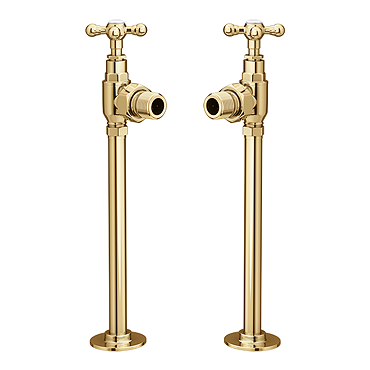 Chatsworth Ashford Gold Angled Traditional Radiator Valves