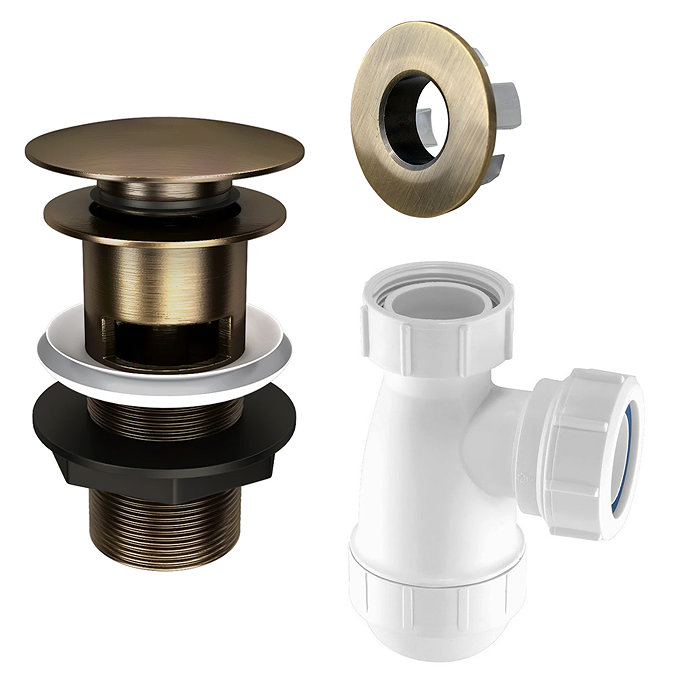 Chatsworth Basin Installation Pack – Antique Brass