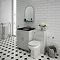 Chatsworth Black Marble Traditional Grey Vanity Unit + Toilet Package Large Image