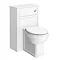 Chatsworth Black Marble Traditional White Vanity Unit + Toilet Package Standard Large Image