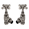 Chatsworth Black Nickel Angled Art Deco Radiator Valves