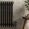 Chatsworth Black Nickel Angled Art Deco Radiator Valves