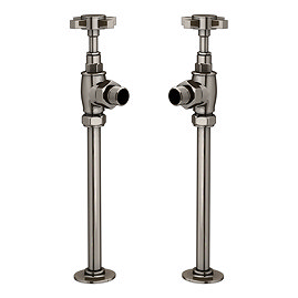 Chatsworth Black Nickel Angled Art Deco Radiator Valves