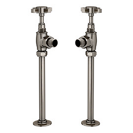 Chatsworth Black Nickel Angled Art Deco Radiator Valves