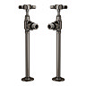 Chatsworth Black Nickel Angled Traditional Radiator Valves Large Image