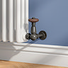 Chatsworth Black Nickel Thermostatic Corner Radiator Valves - Energy Saving