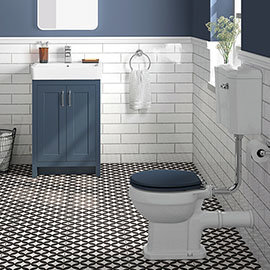 Chatsworth Blue 4-Piece Low Level Bathroom Suite Medium Image