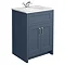 Chatsworth Blue 610mm Vanity with White Marble Basin Top Large Image