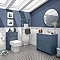 Chatsworth Blue 810mm Vanity with White Marble Basin Top  In Bathroom Large Image