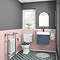 Chatsworth Blue Cloakroom Suite (Wall Hung Vanity Unit + Close Coupled Toilet)  Newest Large Image