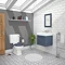 Chatsworth Blue Cloakroom Suite (Wall Hung Vanity Unit + Close Coupled Toilet) Large Image
