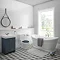 Chatsworth Blue Close Coupled Roll Top Bathroom Suite Large Image