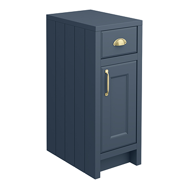 Chatsworth Blue Cupboard Unit 300mm Wide x 435mm Deep with Brushed Brass Handles