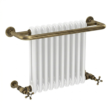 Chatsworth Bromley Traditional Wall Hung Towel Rail Radiator (742 x 492mm) – Antique Brass