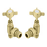 Chatsworth Brushed Brass Angled Traditional Radiator Valves