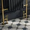 Chatsworth Brushed Brass Angled Traditional Radiator Valves