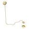 Chatsworth Brushed Brass Extended Retainer Bath Waste, Overflow with Plug and Link Chain