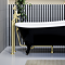 Chatsworth Brushed Brass Roll Top Bath Waste with Fixed Height Bath Tap Standpipes