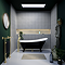 Chatsworth Brushed Brass Roll Top Bath Waste with Fixed Height Bath Tap Standpipes