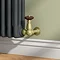 Chatsworth Brushed Brass Thermostatic Corner Radiator Valves - Energy Saving