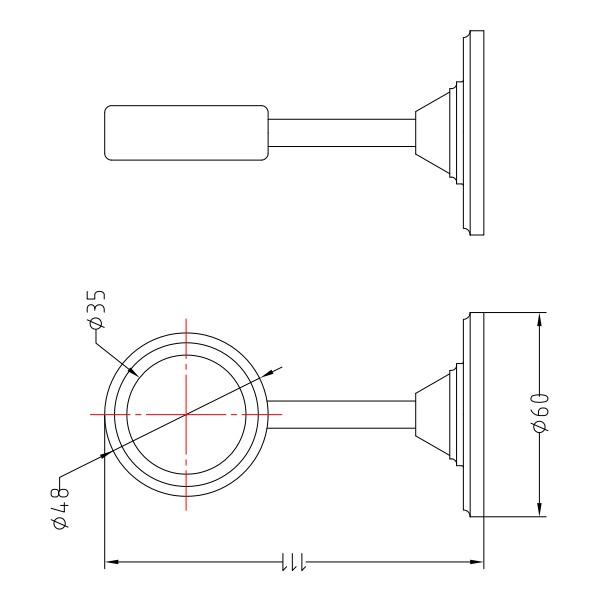 Chatsworth Chain Guide for High Level Cistern Lever - Antique Brass