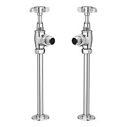 Chatsworth Chrome Angled Art Deco Radiator Valves
