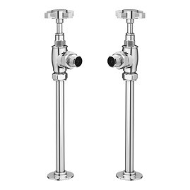 Chatsworth Chrome Angled Art Deco Radiator Valves