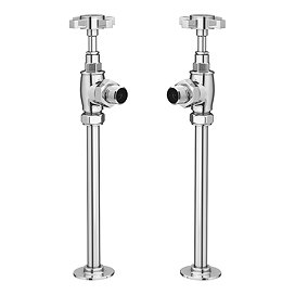 Chatsworth Chrome Angled Art Deco Radiator Valves