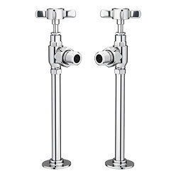 Chatsworth Chrome Angled Traditional Radiator Valves Large Image