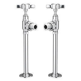 Chatsworth Chrome Angled Traditional Radiator Valves Large Image
