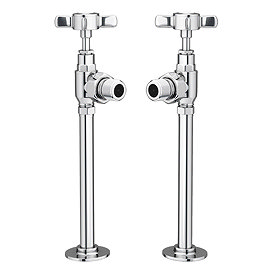 Chatsworth Chrome Angled Traditional Radiator Valves Large Image