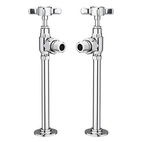 Chatsworth Chrome Angled Traditional Radiator Valves Large Image