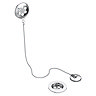 Chatsworth Chrome Retainer Bath Waste with Brass Plug & Ball Chain