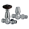 Chatsworth Chrome Thermostatic Straight Radiator Valves - Energy Saving