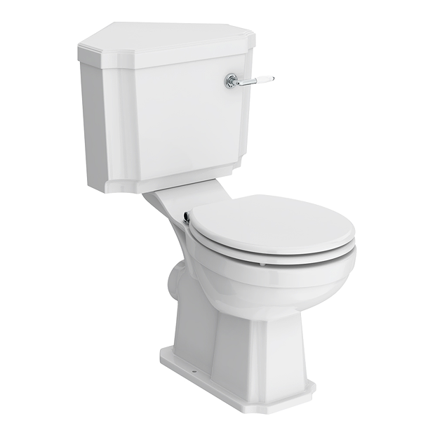 Chatsworth Traditional Corner Toilet + Soft Close Seat Victorian