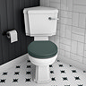 Chatsworth Traditional Corner Toilet + Soft Close Seat Green