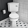Chatsworth Traditional Corner Toilet + Soft Close Seat White