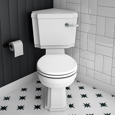 Chatsworth Traditional Corner Toilet + Soft Close Seat