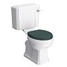 Chatsworth Close Coupled Traditional Toilet w. Green Seat Large Image
