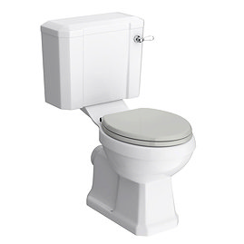 Chatsworth Close Coupled Traditional Toilet w. Grey Seat Large Image