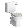 Chatsworth Close Coupled Traditional Toilet w. Grey Seat Large Image