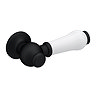 Chatsworth Close Coupled Traditional Toilet - White Ceramic WC with Matt Black Flush & Soft Close Seat