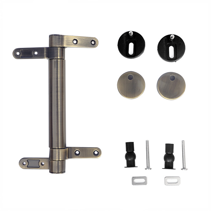 Chatsworth Close Coupled Traditional Toilet with Soft Close Seat - Antique Brass