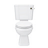 Chatsworth Close Coupled Traditional Toilet with Soft Close Seat - Antique Brass